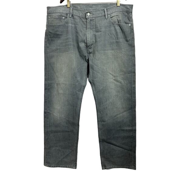 Men's Levi's 505 Gray Wash Jeans Sz 42X30 Regular Fit Straight Leg Zip Fly - Picture 8 of 8